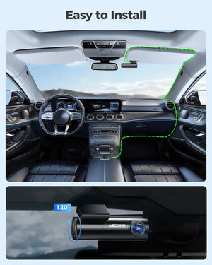 AZDOME 1296P WiFi Dash Cam Night Vision Loop Recording GSensor Parking Monitor - stepyours.com
