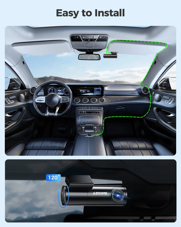 AZDOME 1296P WiFi Dash Cam Night Vision Loop Recording GSensor Parking Monitor - stepyours.com