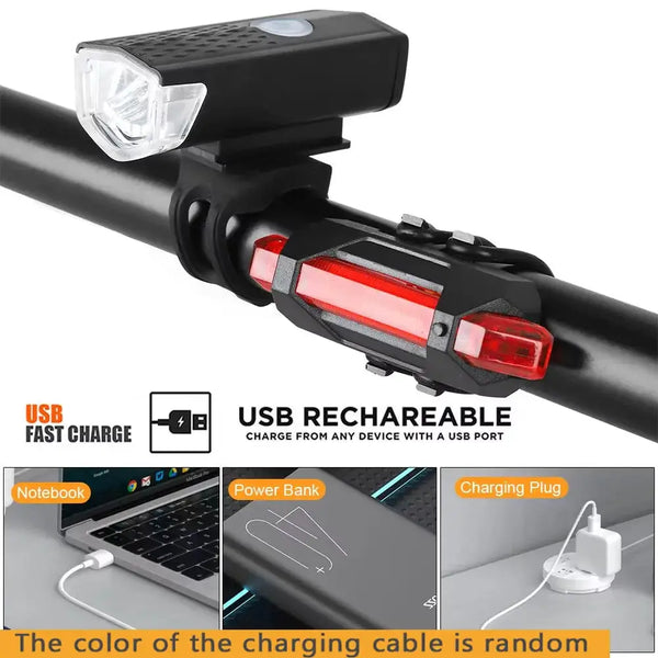 Bike Light Set - Easy Install USB Waterproof — product view 5