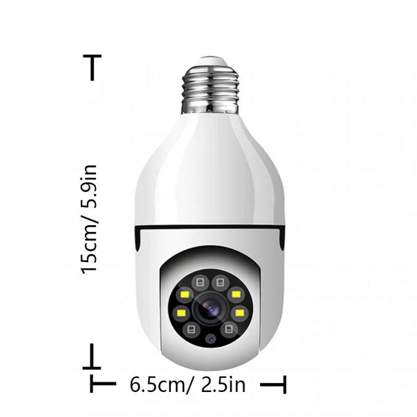 1080P HD E27 Bulb Surveillance Camera Auto Tracking And Wireless Night Vision - stepyours.com