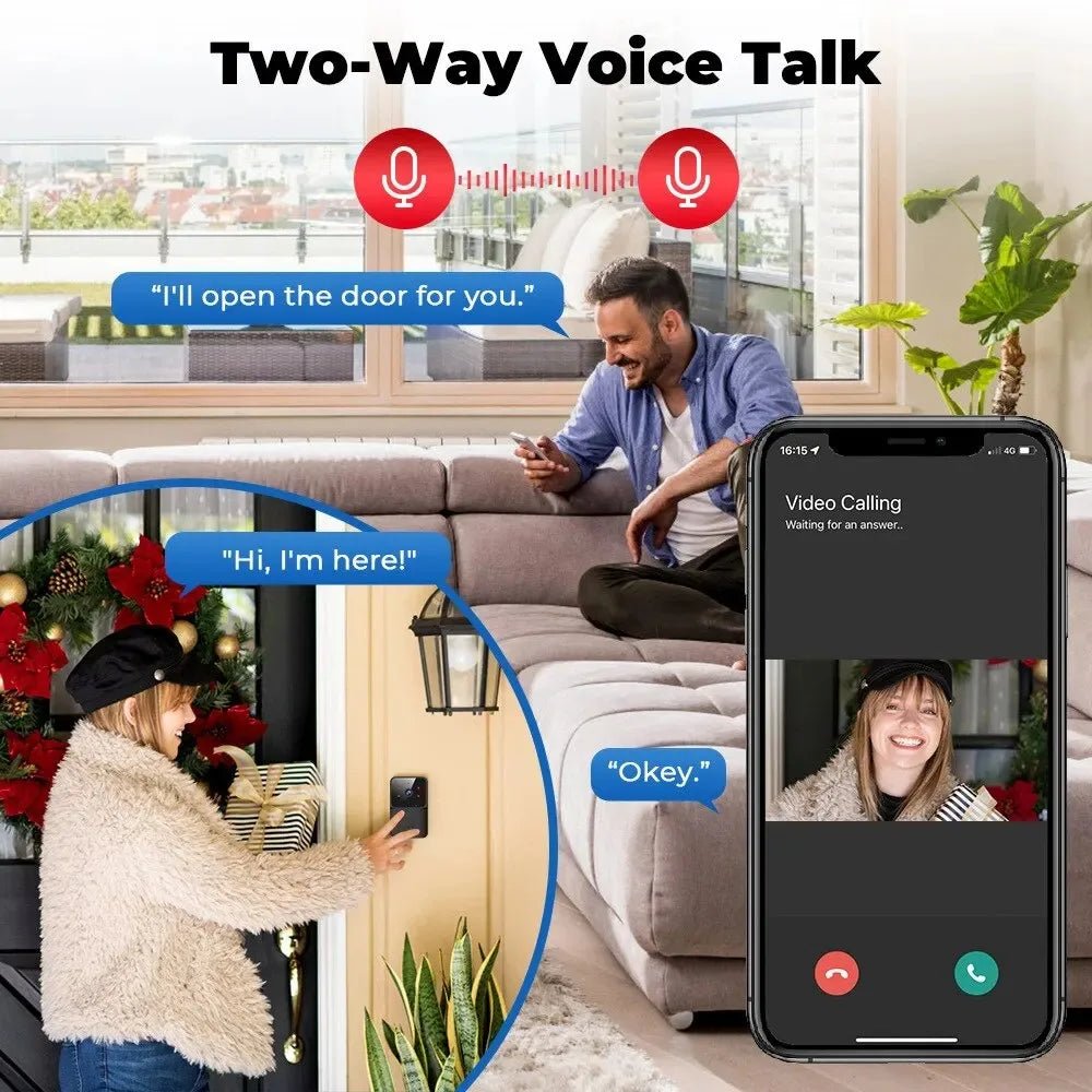 Smart WiFi Video Doorbell Night Vision Tuya Bundle - stepyours.com