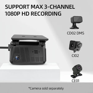 Jimimax JC371 ADAS Dash Cam 3 Channel 4G GPS Live Stream AI Recorder - stepyours.com