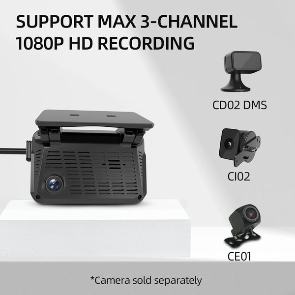 Jimimax JC371 ADAS Dash Cam 3 Channel 4G GPS Live Stream AI Recorder - stepyours.com