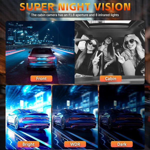4 Lens Car DVR 360 Degree Dash Cam 1080P Front Left Right Rear View Camera - stepyours.com