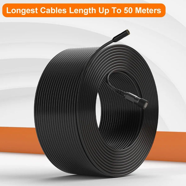 Four Point Three Inch Industrial Endoscope Camera 1080P HD 50m Rigid Cable - stepyours.com