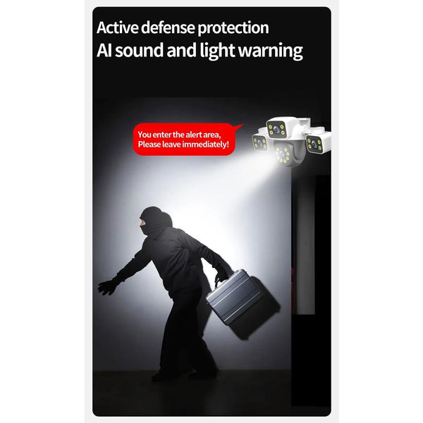 Tuya Smart 15MP 3 Lens AI Outdoor CCTV With Auto Tracking And WiFi Alarm - stepyours.com