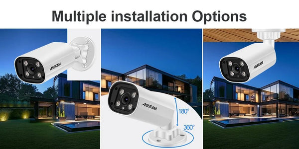 ASECAM 8MP POE IP Camera 4K Outdoor Human Detection CCTV AI Night Vision - stepyours.com