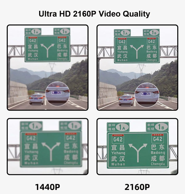 Acceo 4K Dash Cam With GPS WiFi Dual Lens Night Vision Front Rear - stepyours.com