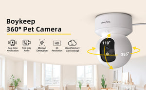 BoyKeep 3MP Indoor WiFi Baby Monitor - Auto Tracking For 24 7 Surveillance Hooks - stepyours.com
