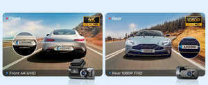 AZDOME M550 Pro 4K Dash Cam WiFi GPS Night Vision Parking Monitor Rear Camera - stepyours.com