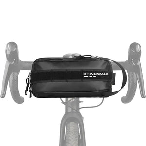 Rhinowalk Bicycle Handlebar Bag 2.4L Portable Cycling Storage Bag Bikepacking Shoulder Crossbody Waist Bag Molle System