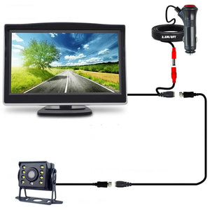HC Rear View Backup Camera With Monitor For Truck 24V Night Vision 5 Inch Screen - stepyours.com