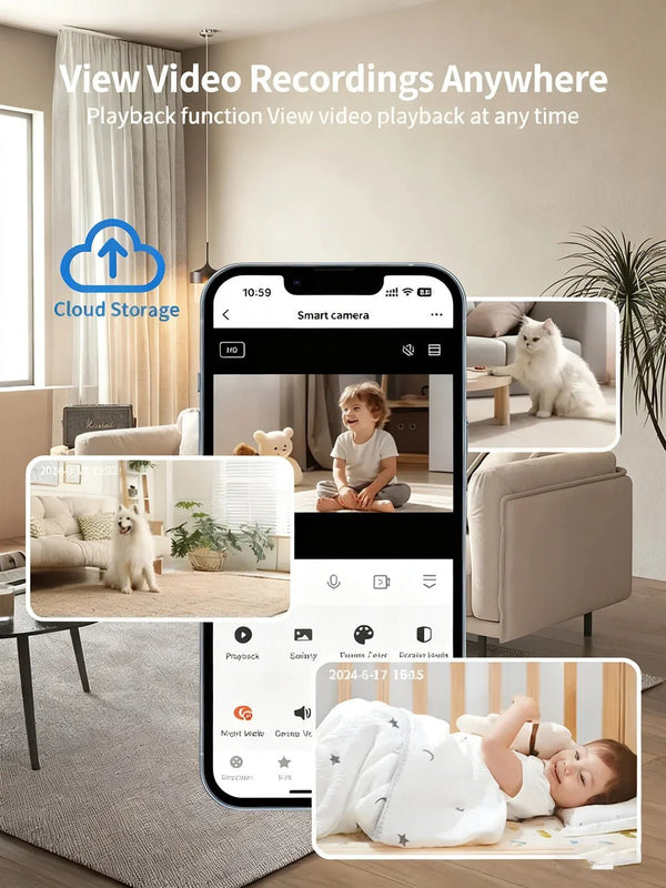 WIFI Tuya Indoor 5MP Camera - 360 Degree PTZ With 4x Zoom And Two Way Audio - stepyours.com