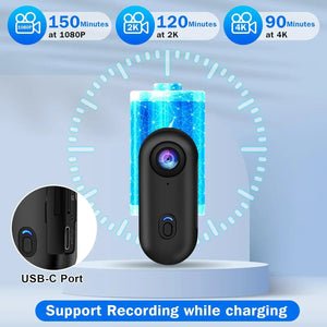 4K Mini WiFi Magnetic POV Action Camera for Sports Waterproof Helmet Cam - stepyours.com