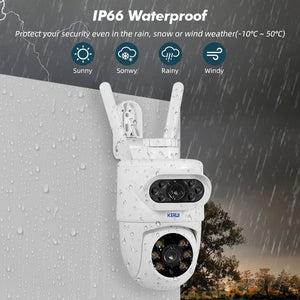 KERUI Outdoor 10MP 5K Dual Lens WiFi IP Camera PTZ - Tuya Compatible Smart Home - stepyours.com