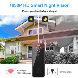 5G 2.4G 1080P WiFi Video Doorbell Dual Band Wireless Home Door Bell Tuya Smart Waterproof APP Remote Intercom Security Camera by stepyours.com