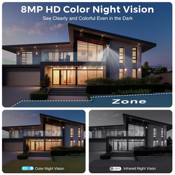 4K Outdoor Dual Lens PTZ WiFi Security Camera With 5X Zoom And Smart Tracking - stepyours.com