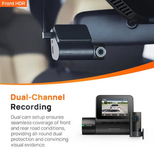 70mai A200 Dash Cam 2 Inch LCD Dual Channel 1080P Car DVR 24H Parking - stepyours.com