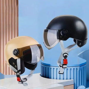 Cartoon Half Helmet With Goggles — product view 3