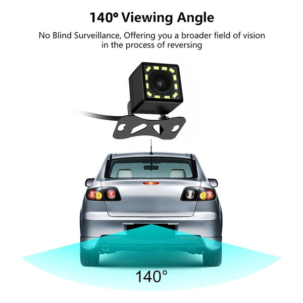 Car Rear View Camera With 4 8 12 LED Night Vision Display For Parking Reversing - stepyours.com