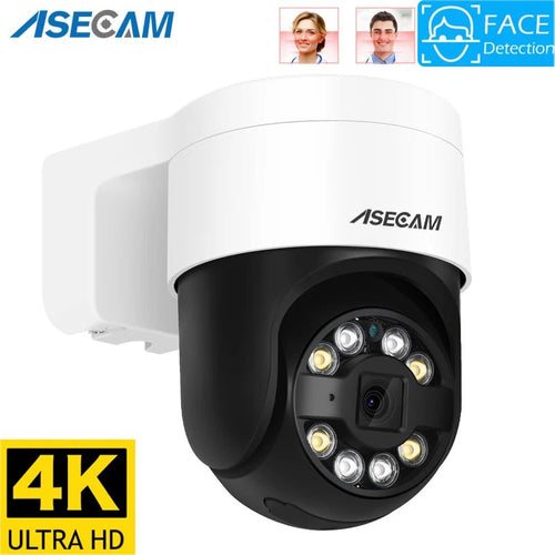 ASECAM 8MP 4K PTZ IP Camera AI Face Detection Color Night Vision Outdoor PoE - stepyours.com