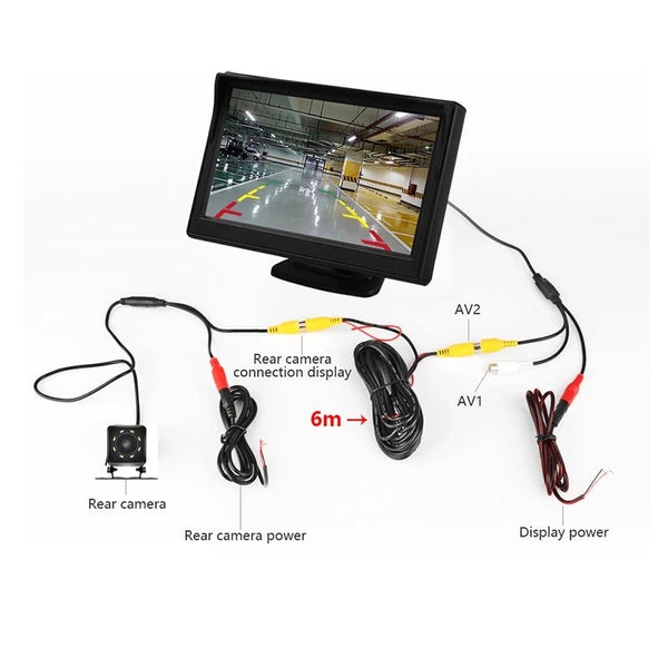 4.3 Inch Rotatable Rear View Camera For Car Reversing With 170 Degree Angle - stepyours.com