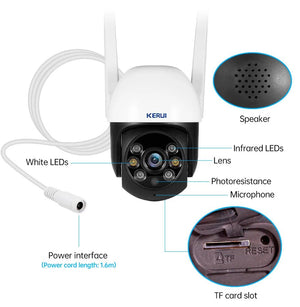 KERUI Outdoor PTZ WiFi Security Camera - 8MP UHD Tuya AI Detection Hooks - stepyours.com