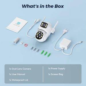 BESDER 10MP Dual - Lens Outdoor WiFi IP Camera - Auto - Tracking and Night Vision - stepyours.com