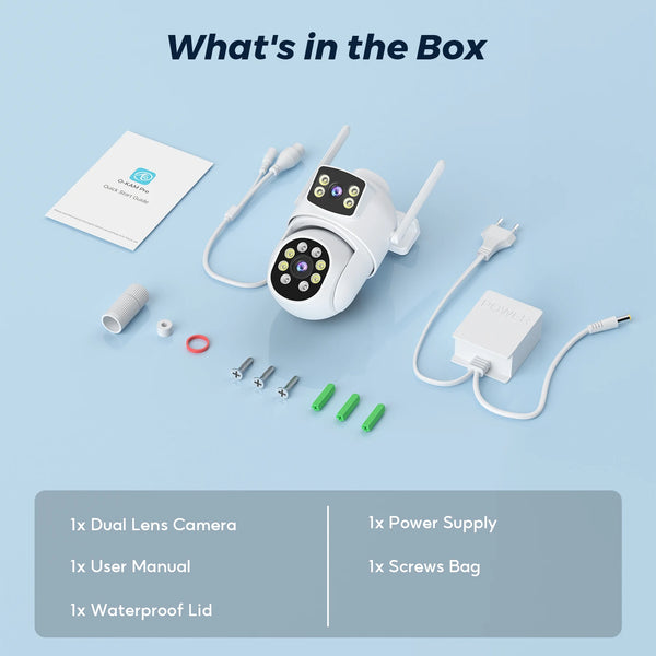 BESDER 10MP Dual - Lens Outdoor WiFi IP Camera - Auto - Tracking and Night Vision - stepyours.com