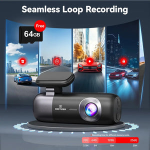 Redtiger F9 Dash Cam 4K Front And Rear GPS WiFi Night Vision - stepyours.com