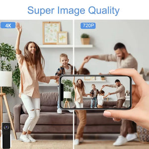 4K HD mini WiFi camera, supports remote viewing, motion detection, DIY small home nanny style HD wireless camera by stepyours.com