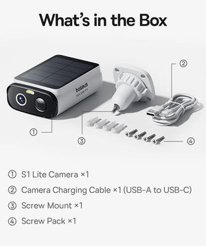 Baseus S1 Lite Solar Security Camera - 2K Wireless Outdoor With 135 Degree FOV - stepyours.com