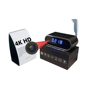 Improved 4KHD mini WiFi clock camera, supporting remote viewing, motion detection, infrared night vision, and home mini camera by stepyours.com
