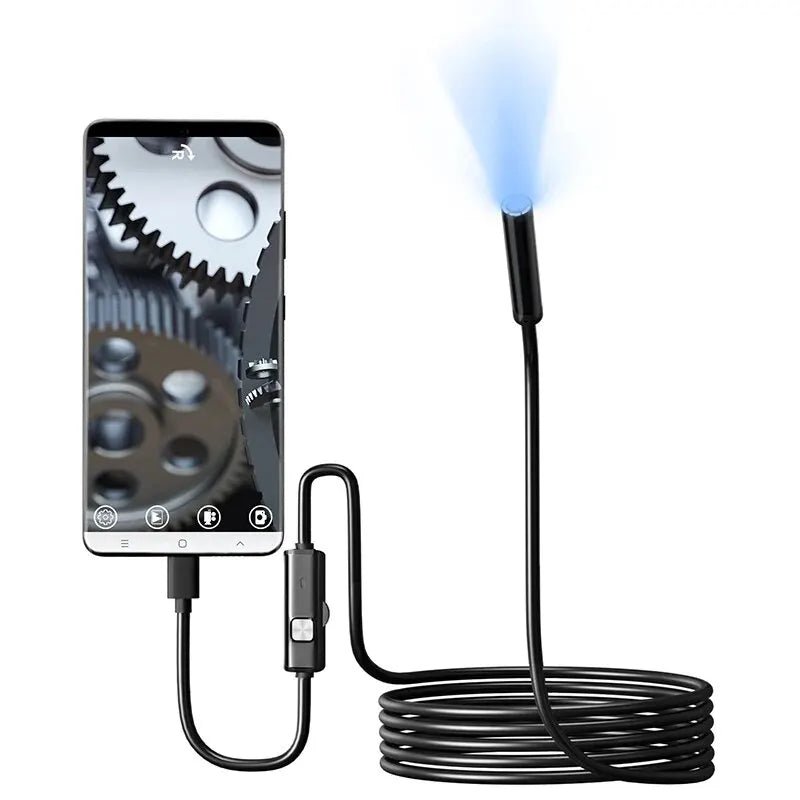 7.0mm Type C Endoscope Camera IP67 Waterproof 6 LEDs USB Android Borescope - stepyours.com