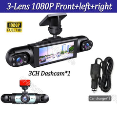 4 Lens Car DVR 360 Degree Dash Cam 1080P Front Left Right Rear View Camera - stepyours.com