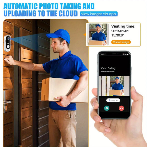 Tuya WiFi Video Doorbell - 2-Way Audio, Outdoor 1080P HD, SD+Cloud Storage, Motion Detection, Easy Setup & Live Alerts by stepyours.com