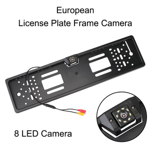 12V Car Rear View Camera 4 And 8 LED License Plate Holder Parking Sensor - stepyours.com