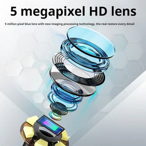 3.9mm HD Two Way Rotary Endoscope Camera 360 1080P 5.0 Inch IPS Screen Hooks - stepyours.com