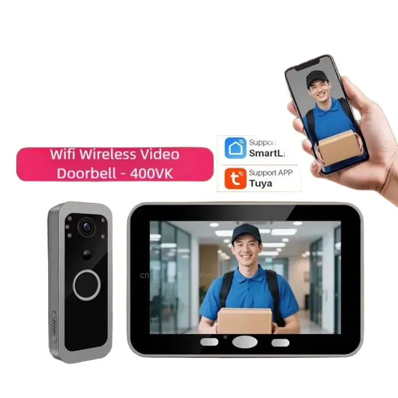 Tuya Wireless 2MP Video Doorbell With 5 Inch Indoor Monitor - stepyours.com
