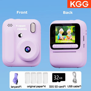 Kids Color Printing Instant Camera 32GB 1080P Digital Photo Video Gift - stepyours.com