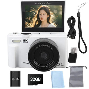 Amorus 75MP Digital Camera 5.7K Video 18x Zoom WiFi Vlog Camera - stepyours.com