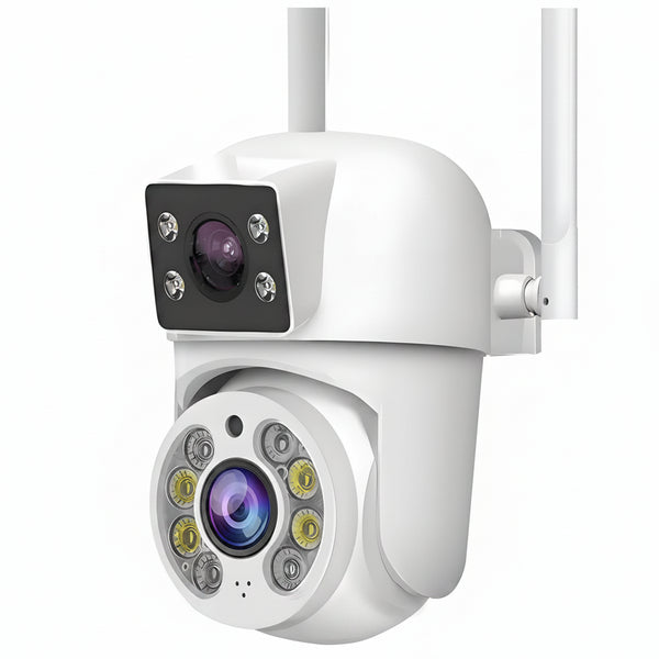 Tuya 8MP WiFi IP Camera PTZ Dual Lens Dual Screen Color Night Vision AI Alerts - stepyours.com
