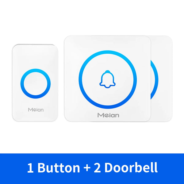 Meian Smart Home Doorbell Wireless Security Doorbell IP65 Waterproof Outdoor Door Bell 60 Songs 5 Volume Adjustable Chime Kit by stepyours.com