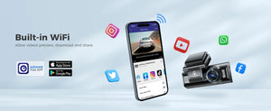 AZDOME 4K Dash Cam M550 Max GPS WiFi Car DVR 3.18Inch Screen Rear Cam - stepyours.com