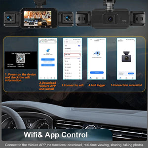 4 Channel WiFi Dash Cam DVR For Cars Front And Rear Interior 360 Parking 24h - stepyours.com