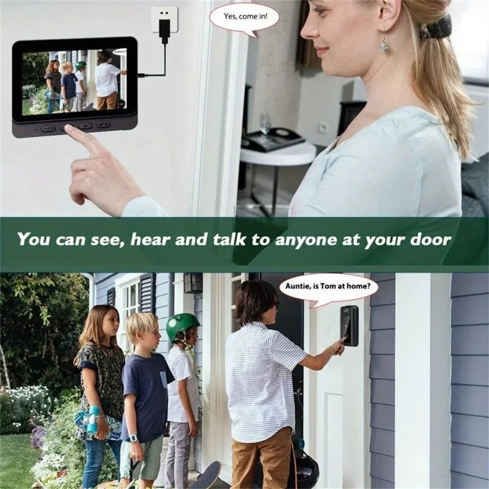 Wireless Video Doorbell Camera Night Vision Two Way Intercom - stepyours.com