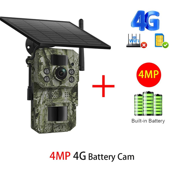 INQMEGA4G Solar Trail Camera 2K Night Vision 5MP PIR Motion Activated - stepyours.com