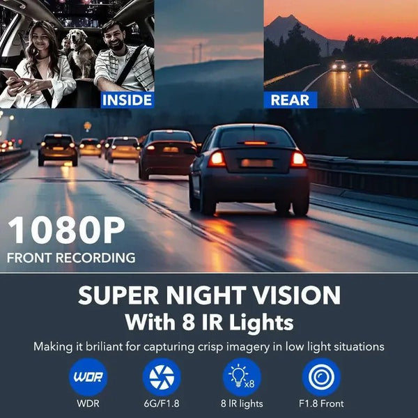 Car Dash Cam 4 Channel Front Left Right Rear FHD 1080P Night Vision Hardwire Kit - stepyours.com