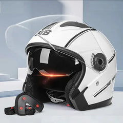 Dual Visor Flip Up Motorcycle Helmet — product view 7