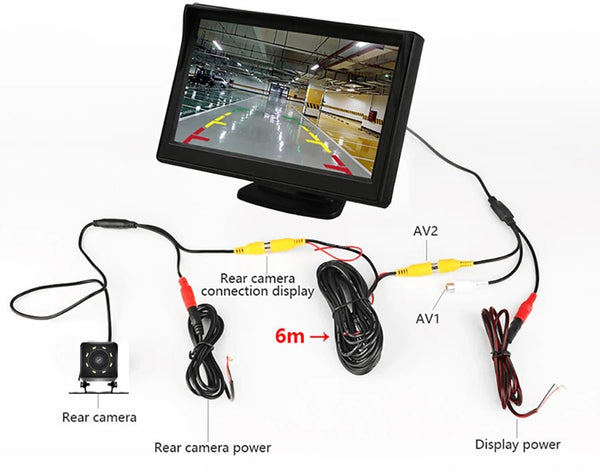 4.3 Inch Rotatable Rear View Camera For Car Reversing With 170 Degree Angle - stepyours.com